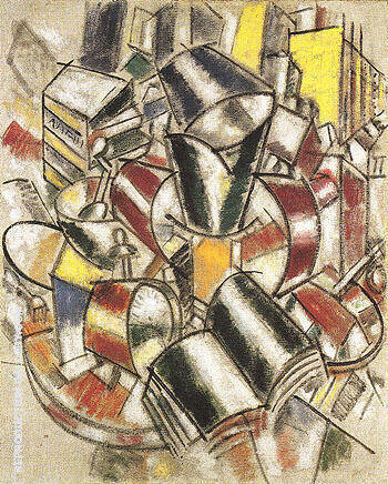 Still Life Alarm Clock 1914 by Fernand Leger | Oil Painting Reproduction