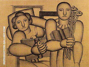 Study for Reading 1923 By Fernand Leger