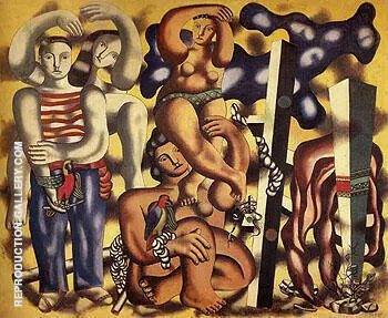 Composition with two Parrots c1935 By Fernand Leger