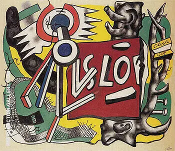 Tree Trunks on Yellow Ground 1945 By Fernand Leger