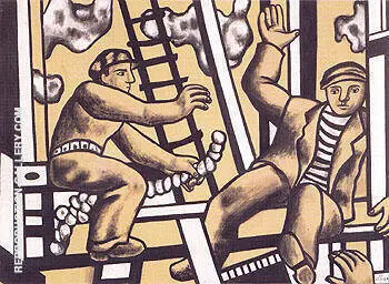 Construction Workers 1951 A By Fernand Leger