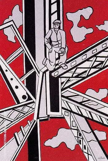 Construction Workers 1951 B By Fernand Leger