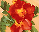 Two Austrian Copper Roses 1957 3 By Georgia O'Keeffe