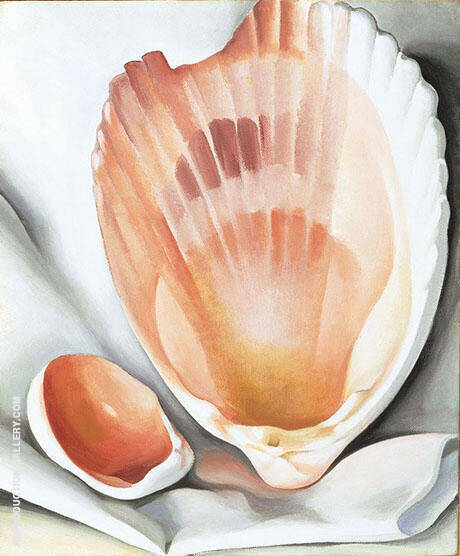 Two Pink Shells 1937 by Georgia O'Keeffe | Oil Painting Reproduction