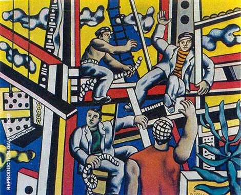 The Construction Workers 1951 By Fernand Leger