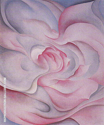 White Rose Abstraction With Pink 1927 | Oil Painting Reproduction