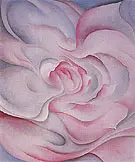 White Rose Abstraction With Pink 1927 By Georgia O'Keeffe