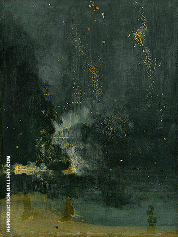 Nocturne in Black and Gold the Falling Rocket | Oil Painting Reproduction