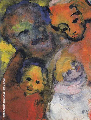 Family with Two Children By Emil Nolde