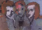 Three Heads By Emil Nolde