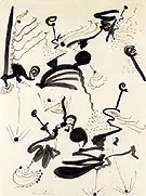 Untitled 1945 7 By Barnett Newman