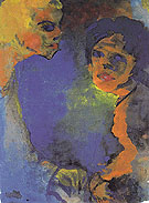 Two Women against a Blue Sky By Emil Nolde