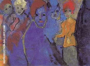 Men and Women Blue and Red By Emil Nolde
