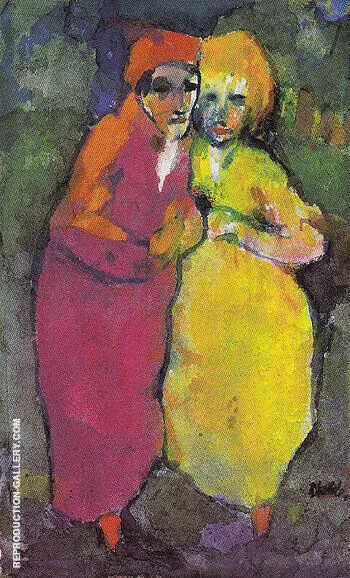 Couple Red and Yellow By Emil Nolde
