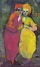 Couple Red and Yellow By Emil Nolde