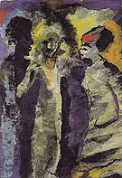 Conversation with Shadows By Emil Nolde