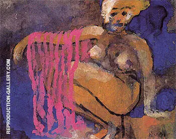 Crouching Nude By Emil Nolde