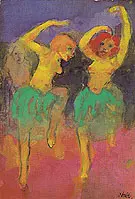 Two Dancers Redhead and Blonde By Emil Nolde
