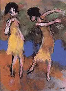 Two Dancing Girls By Emil Nolde