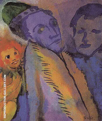 Couple and Redheaded Child By Emil Nolde