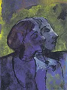 Blue Couple in Sidelight By Emil Nolde