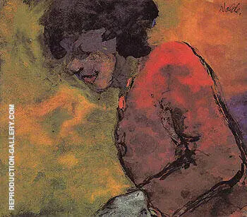 Woman in a Red Dress By Emil Nolde