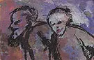 Old Couple in Dark Light Twilight By Emil Nolde