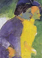Couple Violet and Yellow By Emil Nolde