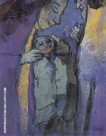 Family Dark Blue and Green By Emil Nolde