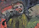 Grotesque Figures Red Yellow Green By Emil Nolde