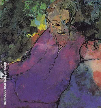 Grotesque Couple By Emil Nolde