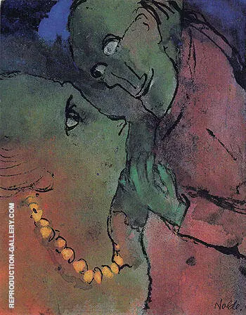 Frog Green Couple By Emil Nolde