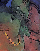 Frog Green Couple By Emil Nolde