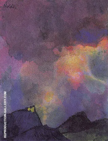 Dark Mountain Landscape By Emil Nolde