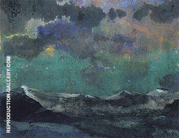 Dark Sea Green Sky by Emil Nolde | Oil Painting Reproduction