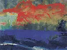 Blue Sea and Red Clouds By Emil Nolde