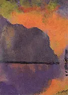 Cliff by the Sea in Evening Light By Emil Nolde