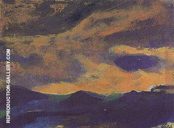 Dark Sea with Brown Sky By Emil Nolde