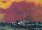 Sea with Red Sky By Emil Nolde