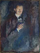 Self Portrait with Burning Cigarette 1895 By Edvard Munch