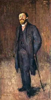 Portrait of The Painter Jensen Hjell 1885 By Edvard Munch