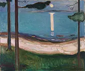 Moonlight 1895 By Edvard Munch