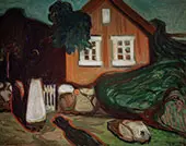 House in Moonlight 1895 By Edvard Munch