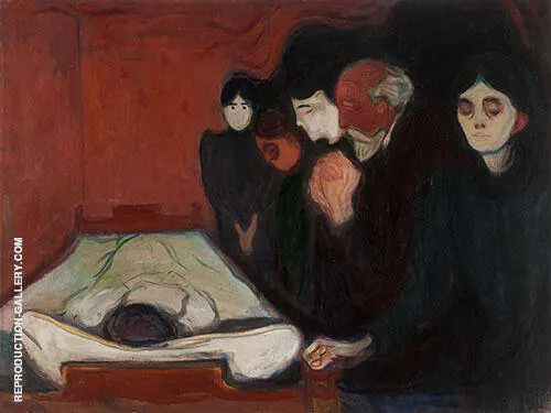 The Death Bed 1895 By Edvard Munch