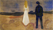 The Lonely Ones Summer Night from The Reinhardt Frieze c1906 By Edvard Munch