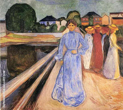 Woman on The Bridge 1902 By Edvard Munch