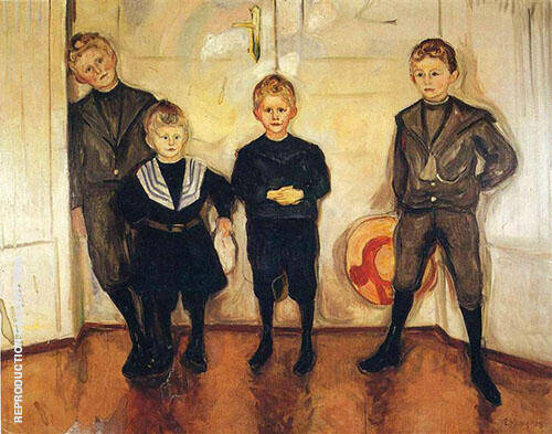 The Four Sons of Dr Linde 1903 by Edvard Munch | Oil Painting Reproduction