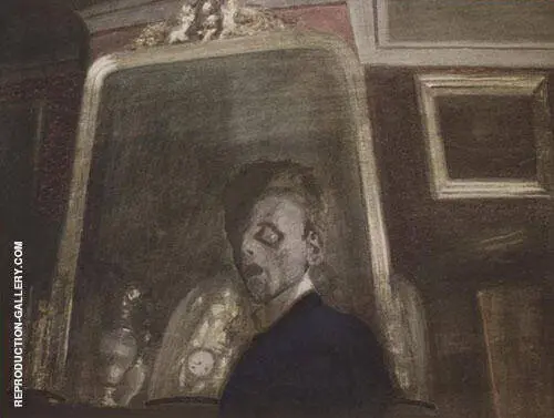 Self Portrait in Mirror By Leon Spilliaert