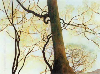 Tronc de Hetre et Branches Au 1930 By Leon Spilliaert