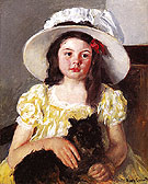 Francoise with a Black Dog c1880 By Mary Cassatt